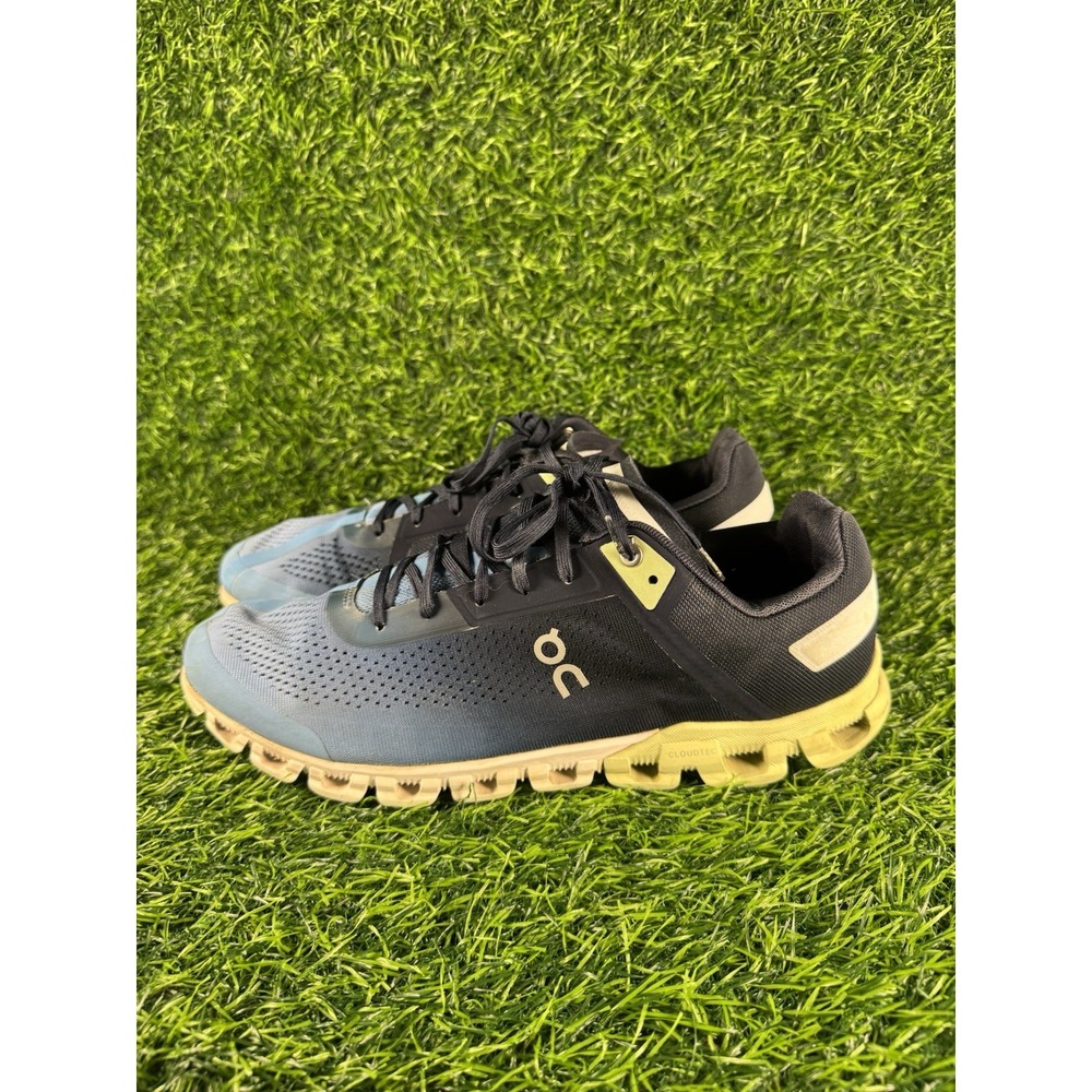 ON RUNNING Cloudflow 3 Ink Blue Meadow Green Running Shoes Mens 12